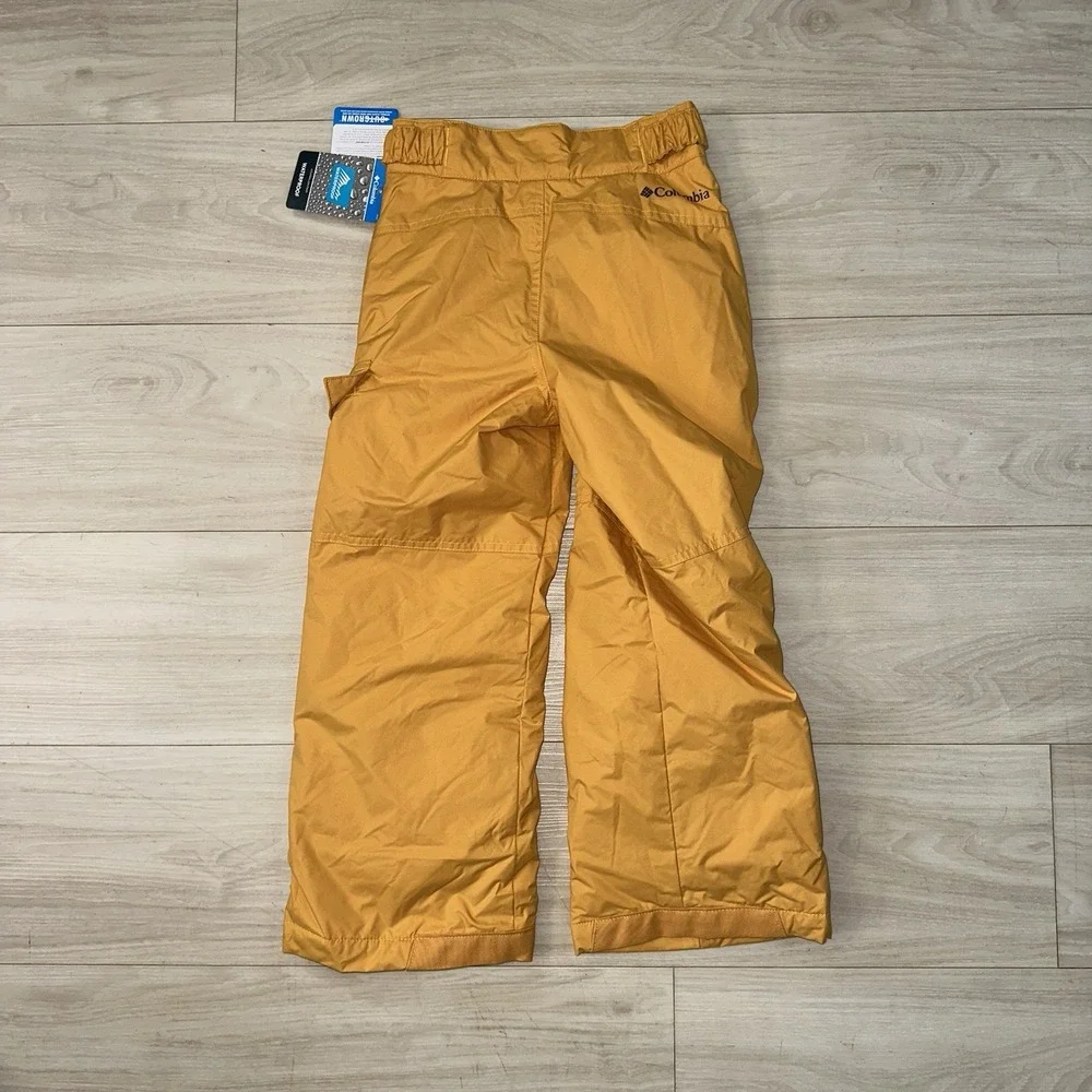 NEW Columbia Snow Pants Kids‎ Size XS Yellow Starchaser Peak Waterproof Ski Snow